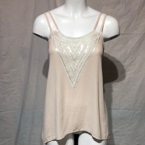 NWOT Buckle/ Daytrip 100% polyester cream tank top size medium